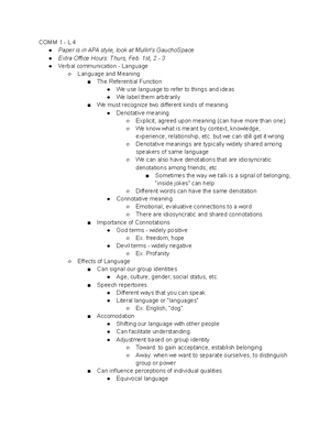 Comm 1 Lecture Notes until Final - COMM1 - UC Santa Barbara - Studocu