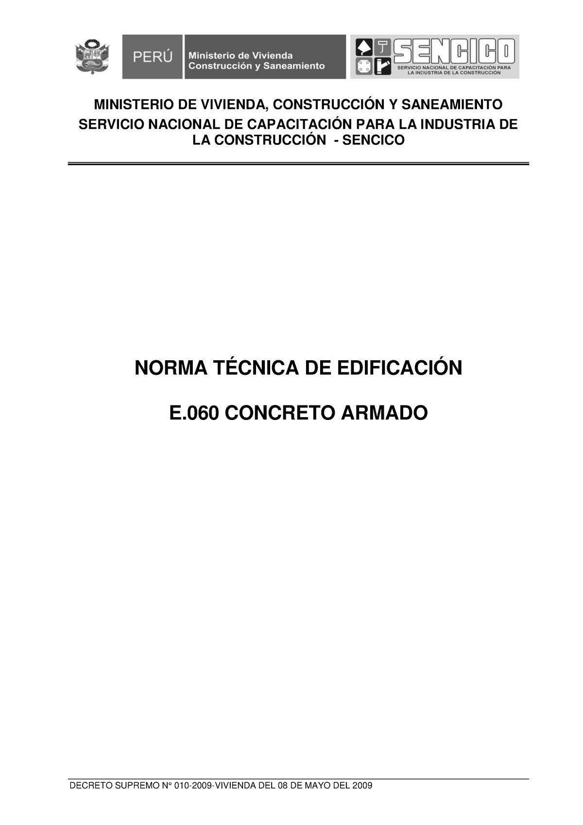 Norma E.060 Concreto Armado - MINISTERIO DE VIVIENDA, CONSTRUCCIÓN Y ...