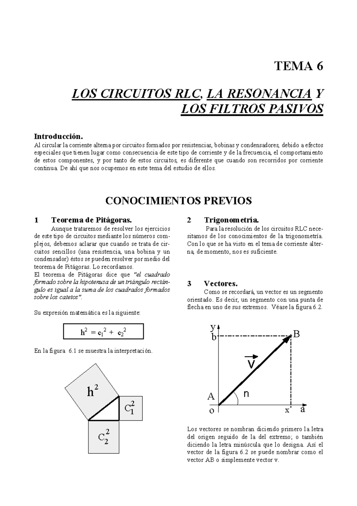 Circuitos RLC - TEMA 6 LOS CIRCUITOS RLC, LA RESONANCIA Y LOS FILTROS ...