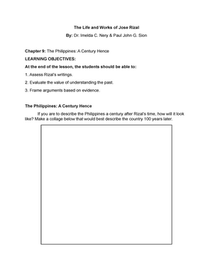 short biographical essay of rizal early childhood