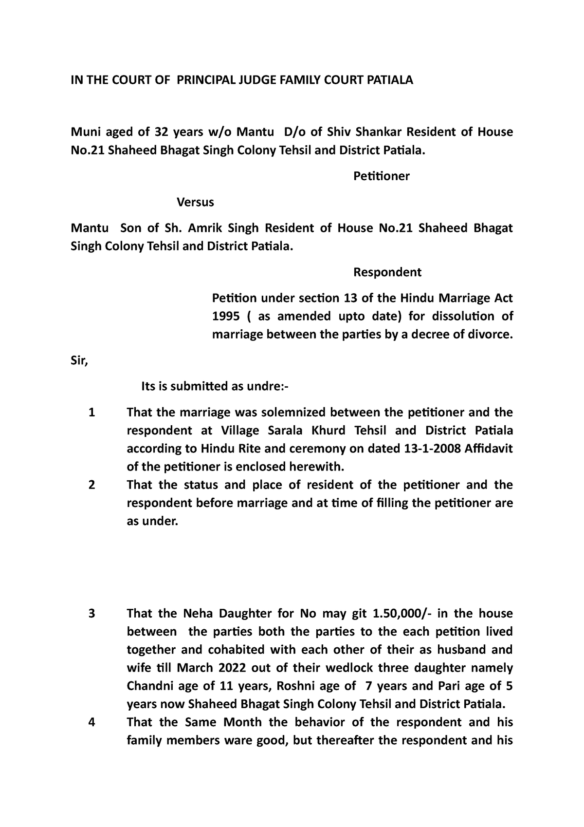 13 HMA Petition Jaspreet - Law Of Crimes - StuDocu