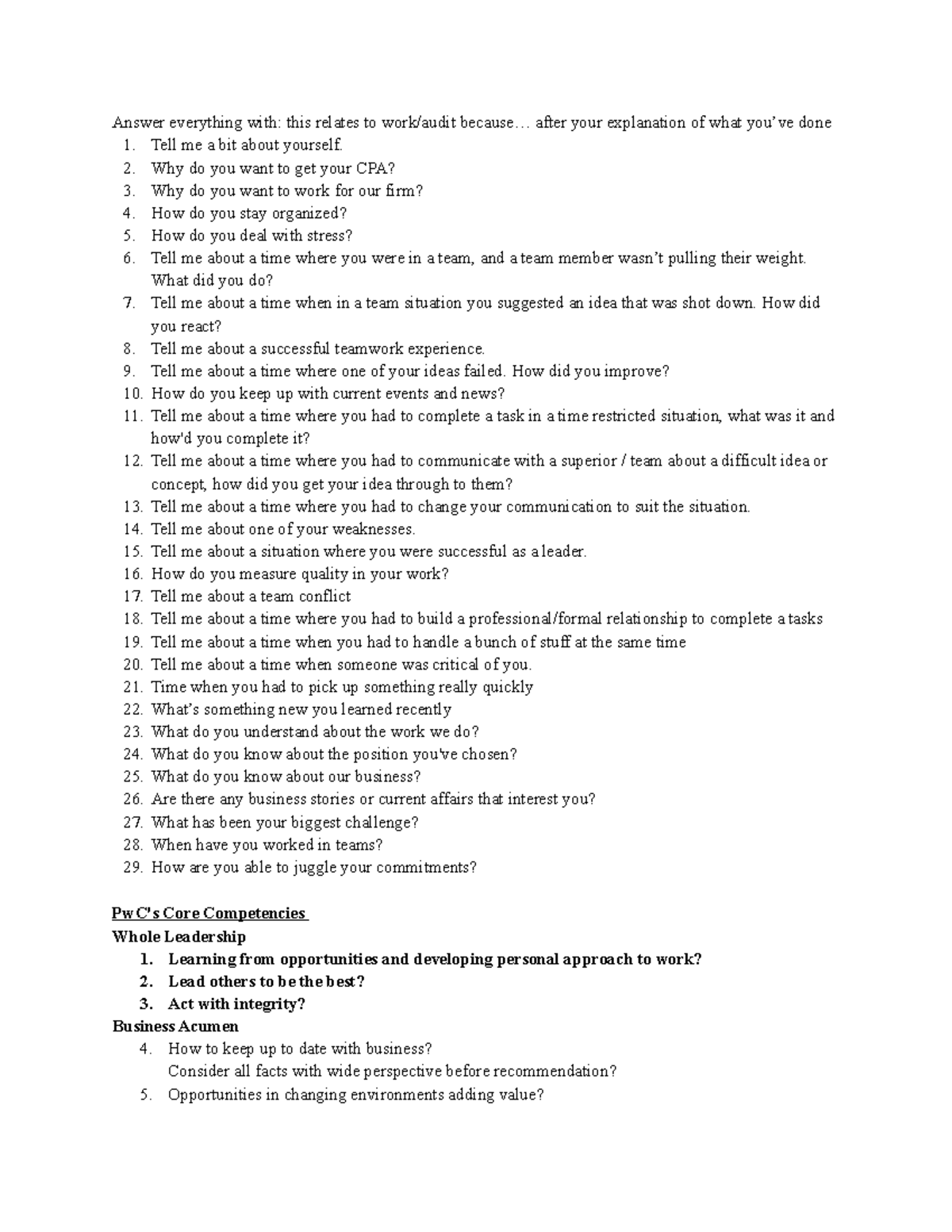 Interview-Questions-1 - Answer everything with: this relates to work ...