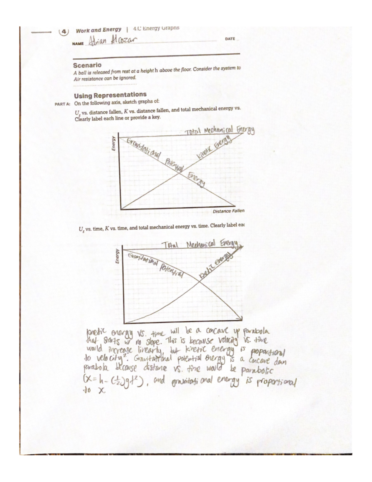 SW 4C Alcozar - AP Student Worksheet Key - W Work and Energy ...