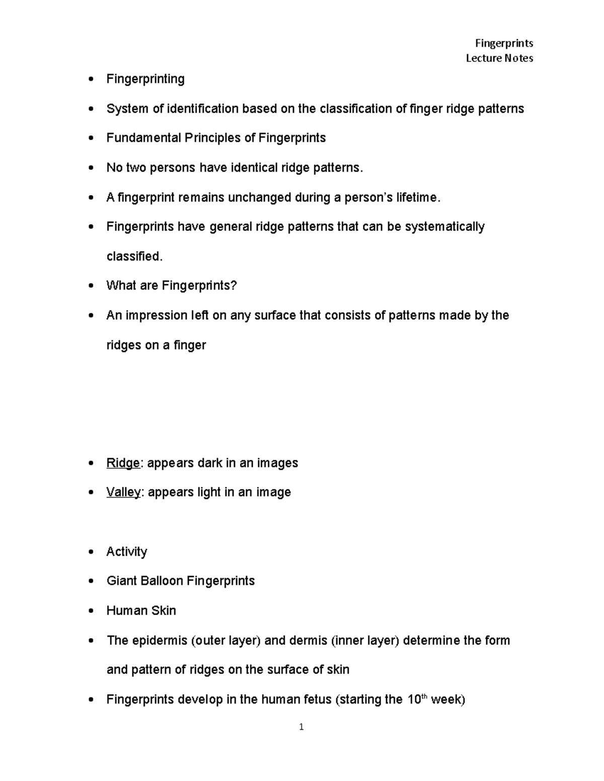 2021-Fingerprints Lecture-Notes-Forensic-BIOL - Fingerprinting System ...