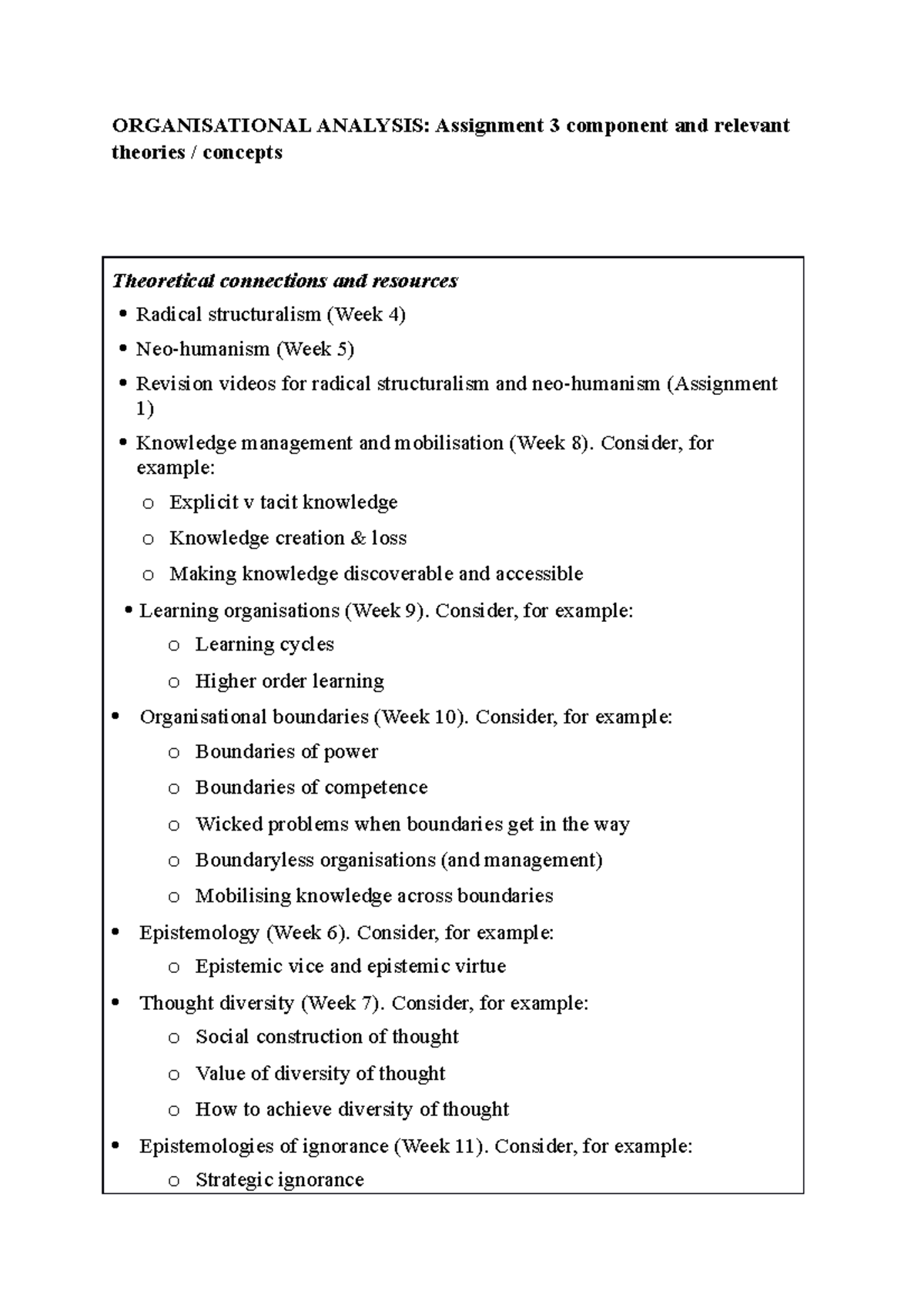 Assignment 3 - Key Concept And Theories - BUSM 1094 - RMIT University ...