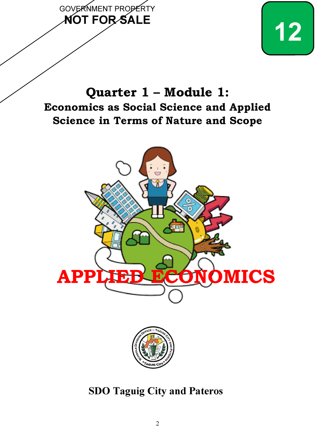 Pdfcoffee - APPLIED ECONOMICS MODULE - Quarter 1 – Module 1: Economics ...