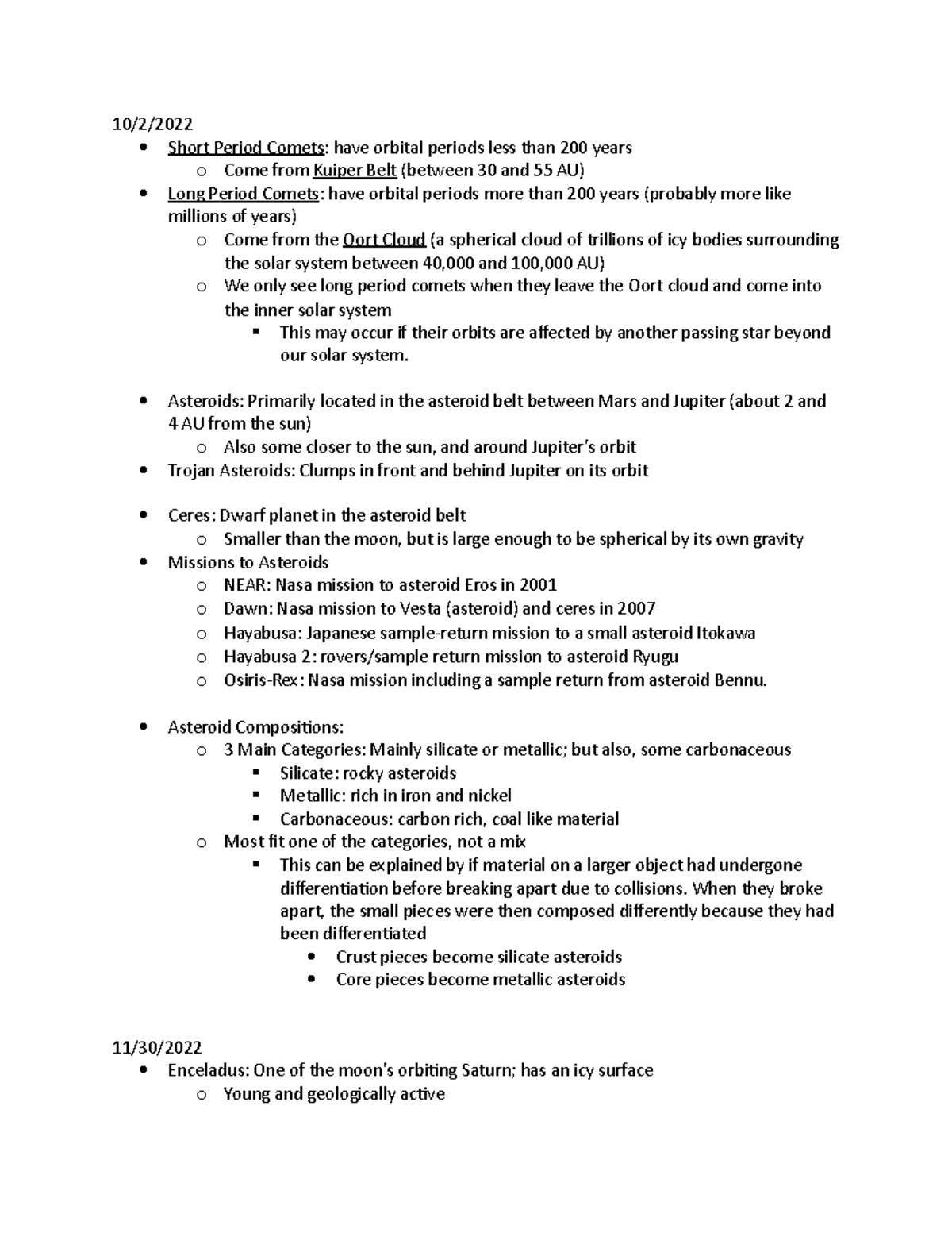 ASTR1 These lectures cover in depth topics discussed in the 3 credit