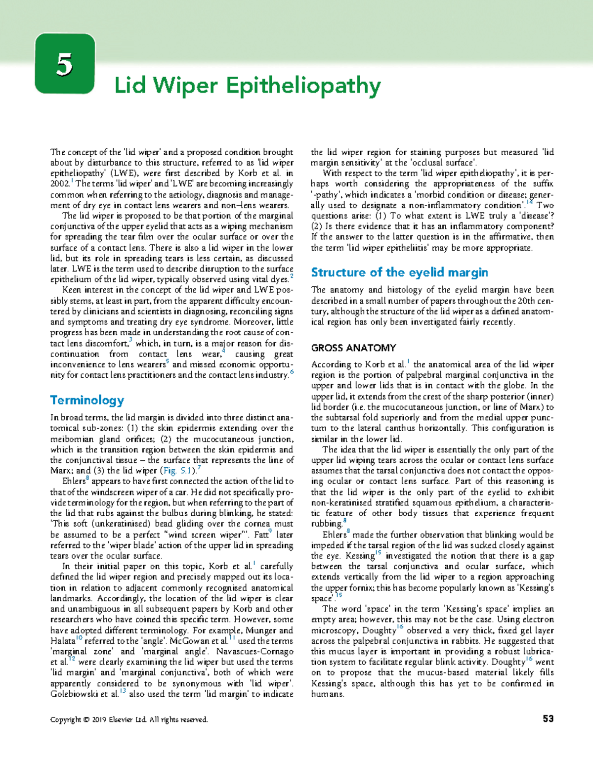 Lid Wiper Epitheliopathy 55 Lid Wiper Epitheliopathy The concept of