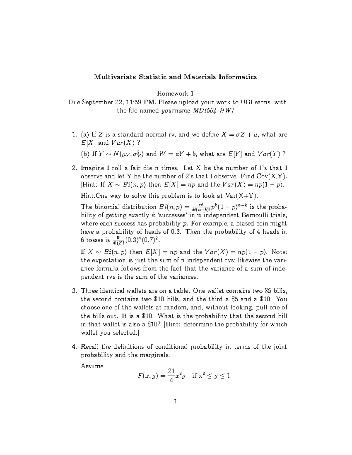 Homework 1 - good - Multivariate Statistic and Materials Informatics ...