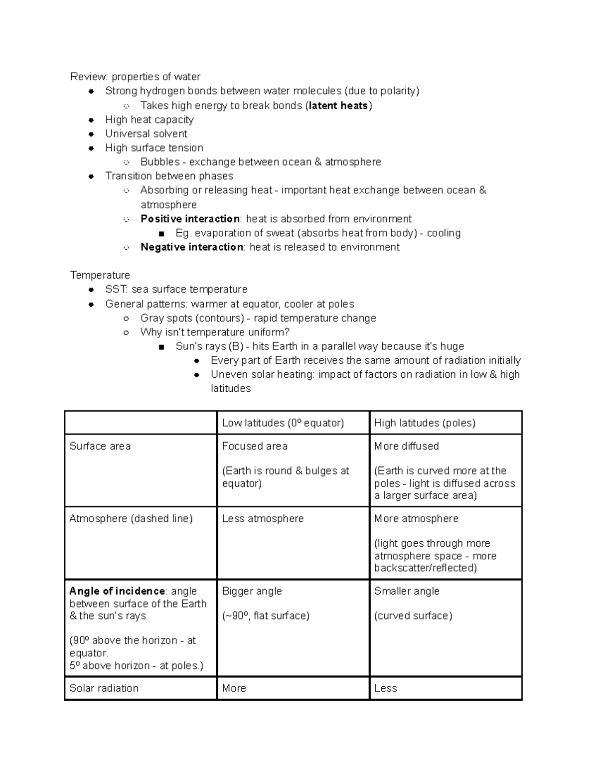 2 12 Properties of Seawater Temperature Review properties of water