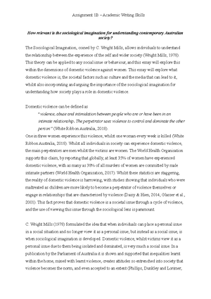 The Sociological Imagination "private troubles" and "public issues ...