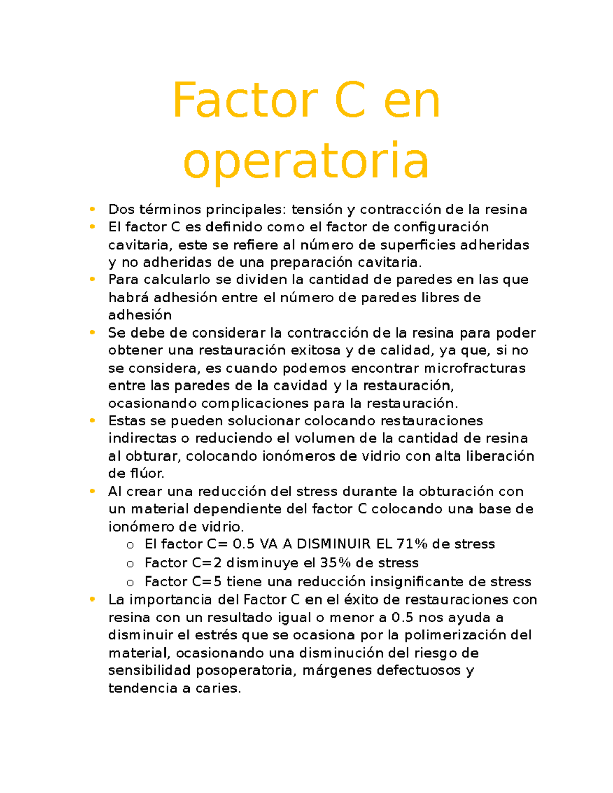 Factor C Para calcularlo se dividen la cantidad de paredes en las que