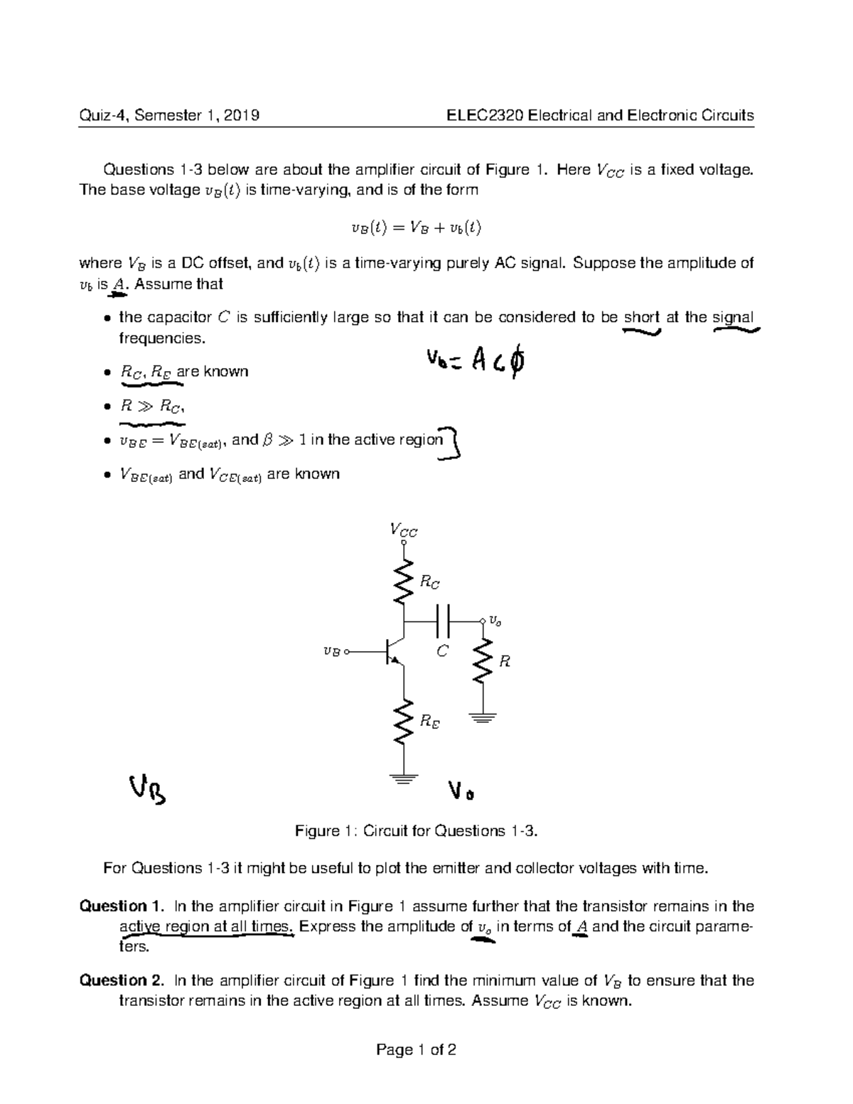 Quiz4 - Fourth Quiz Of The Semester - Quiz-4, Semester 1, 2019 ELEC2320 ...