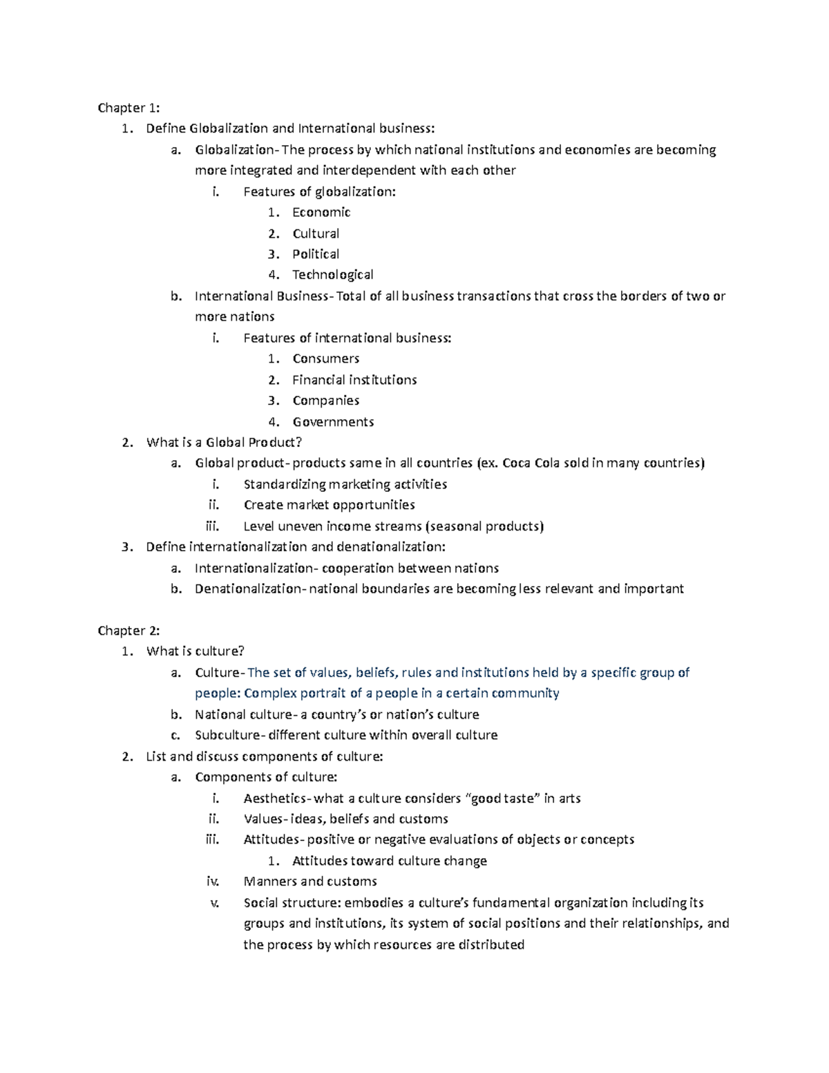 MGMT 425 Test 1 Review Heather Budden - Chapter 1: 1. Define ...