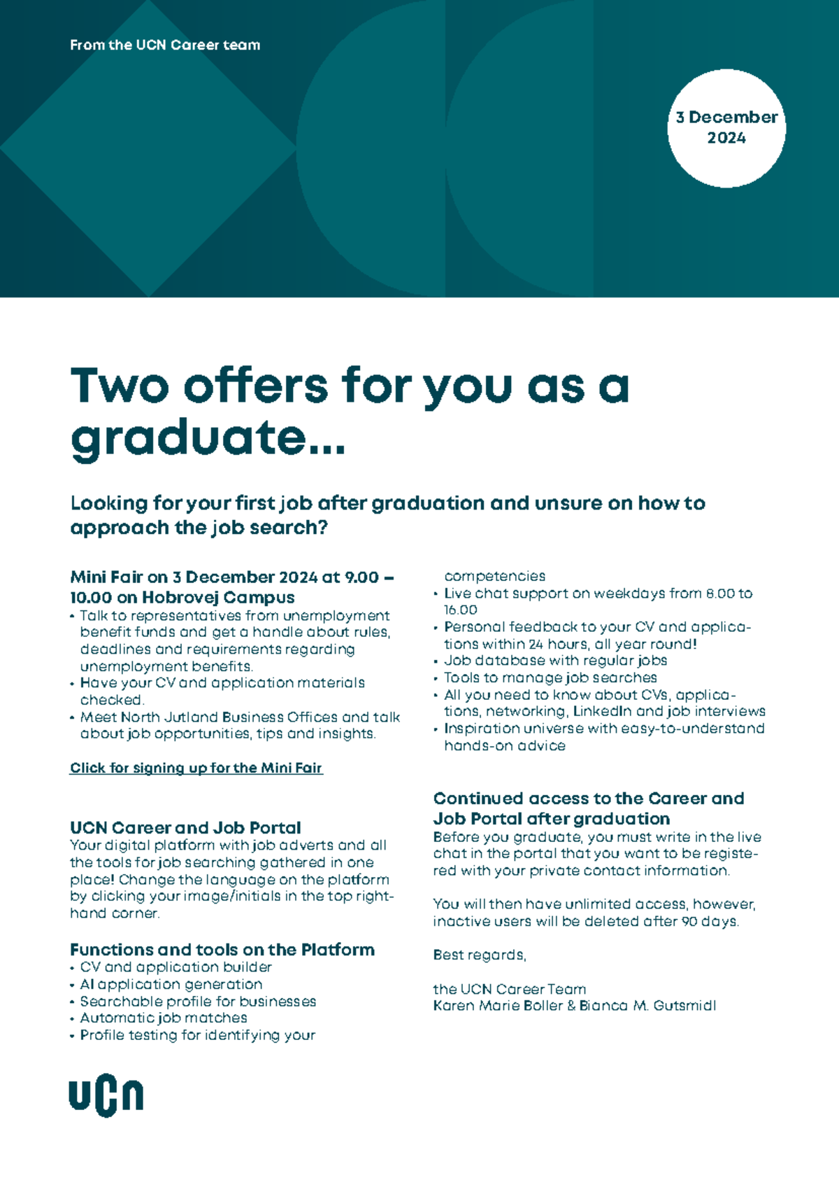 Looking for your first job after graduation - From the UCN Career team ...