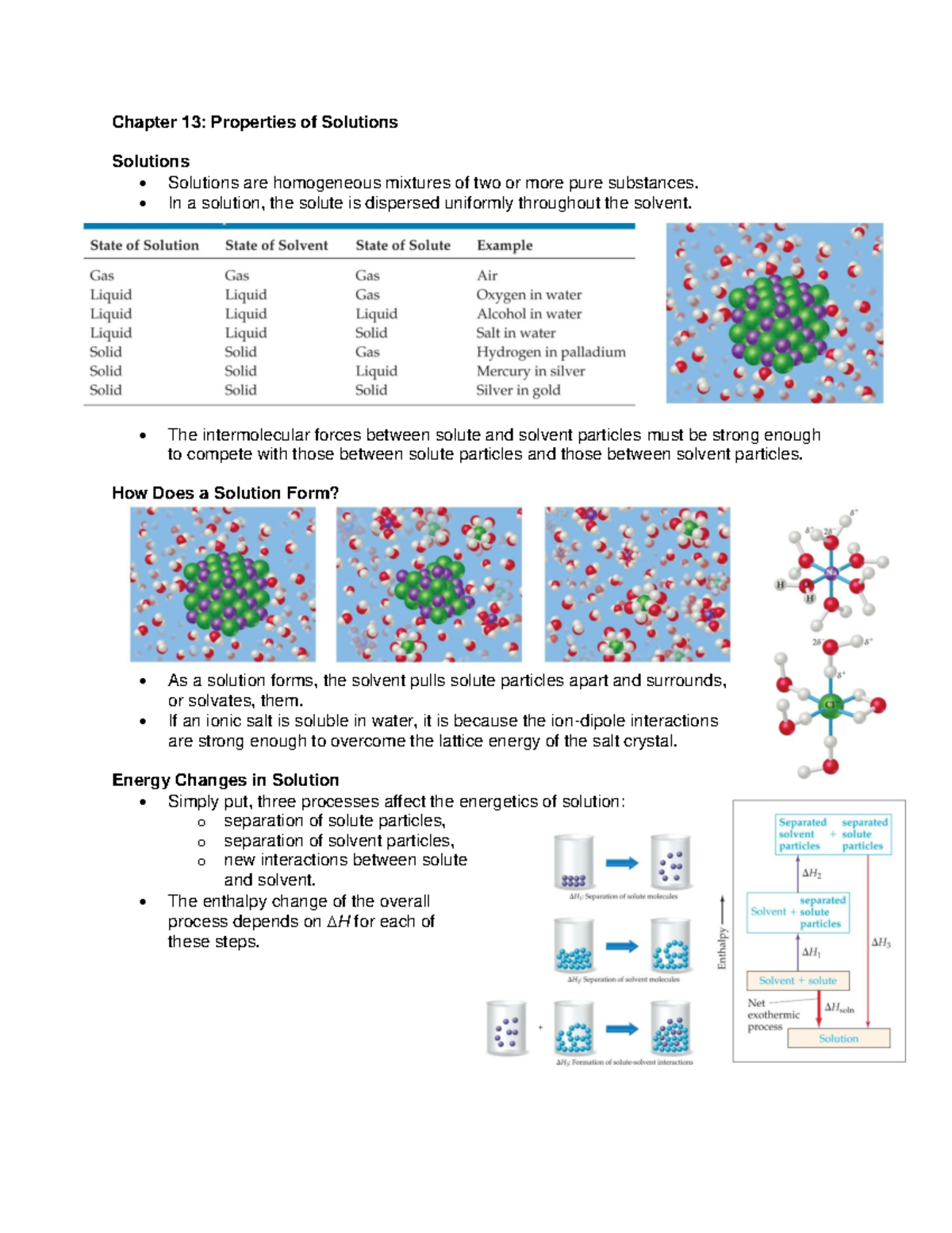 Lecture Notes in Chapter 13 Properties of Solutions - Chapter 13 ...