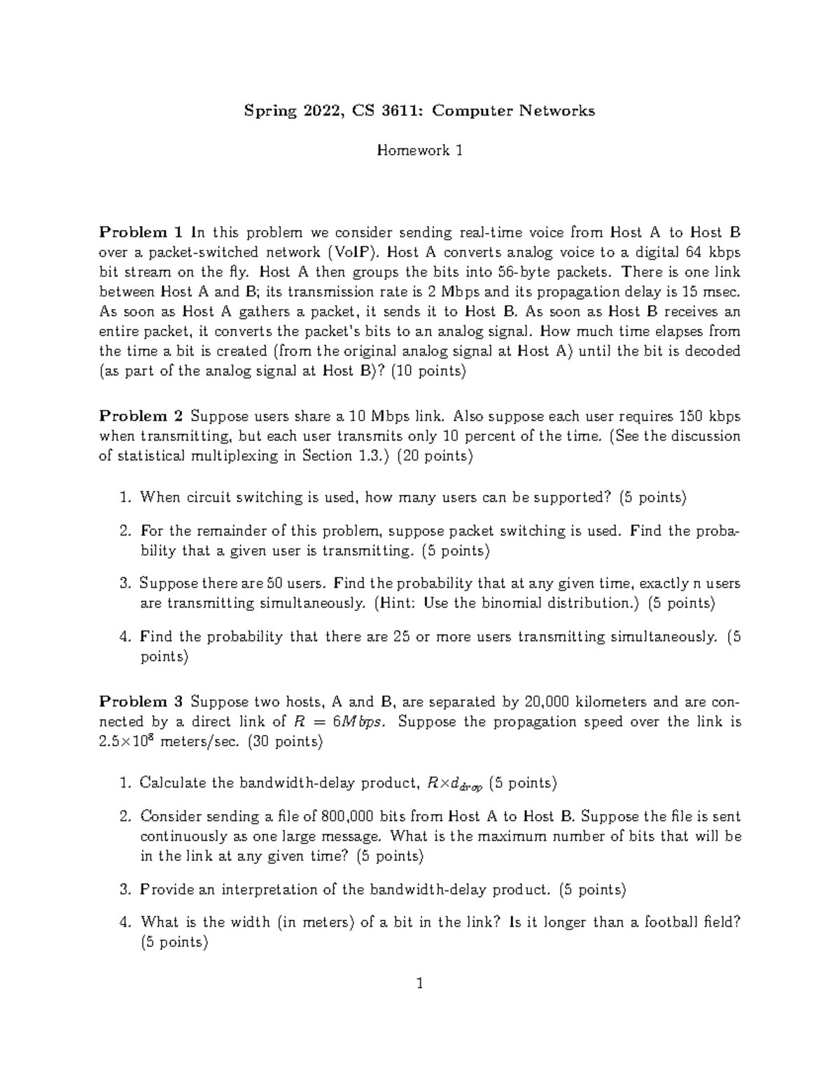 Homework 1-updated about network edge\network core - Spring 2022, CS ...