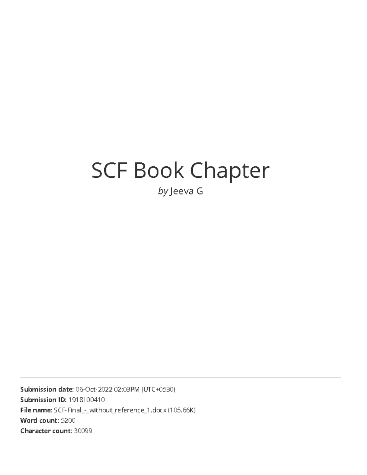 SCF Book Chapter - 