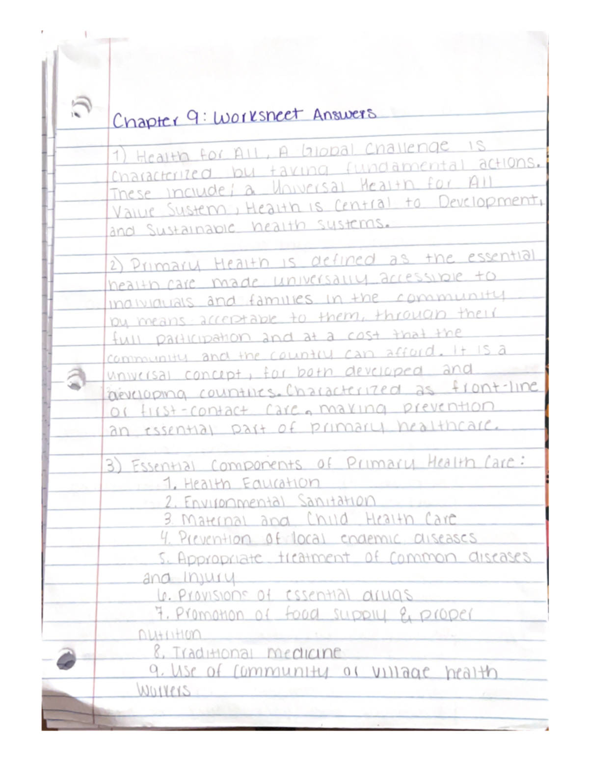 9 - Chapter 9 Worksheet Answers - HLTH 311 - Studocu