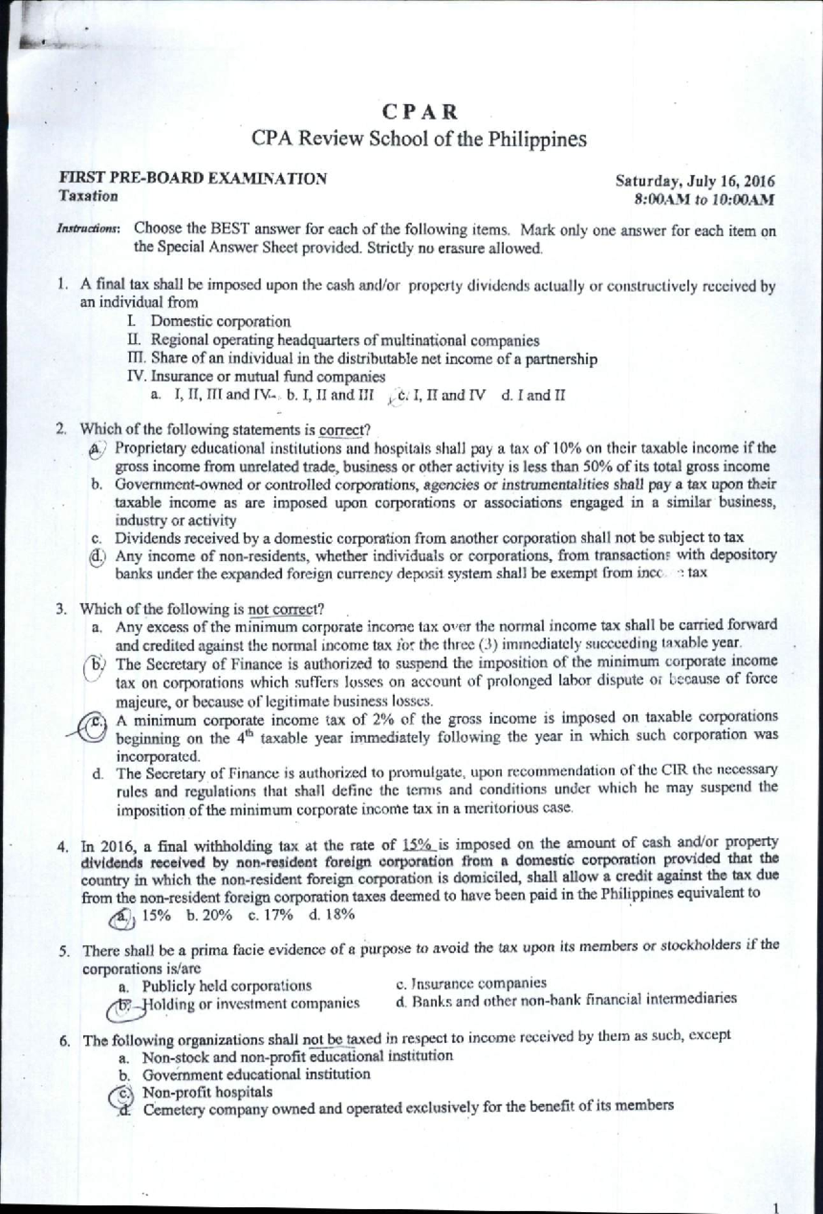 CPAR First Preboard Tax - Building and Enhancing New Literacies Across ...