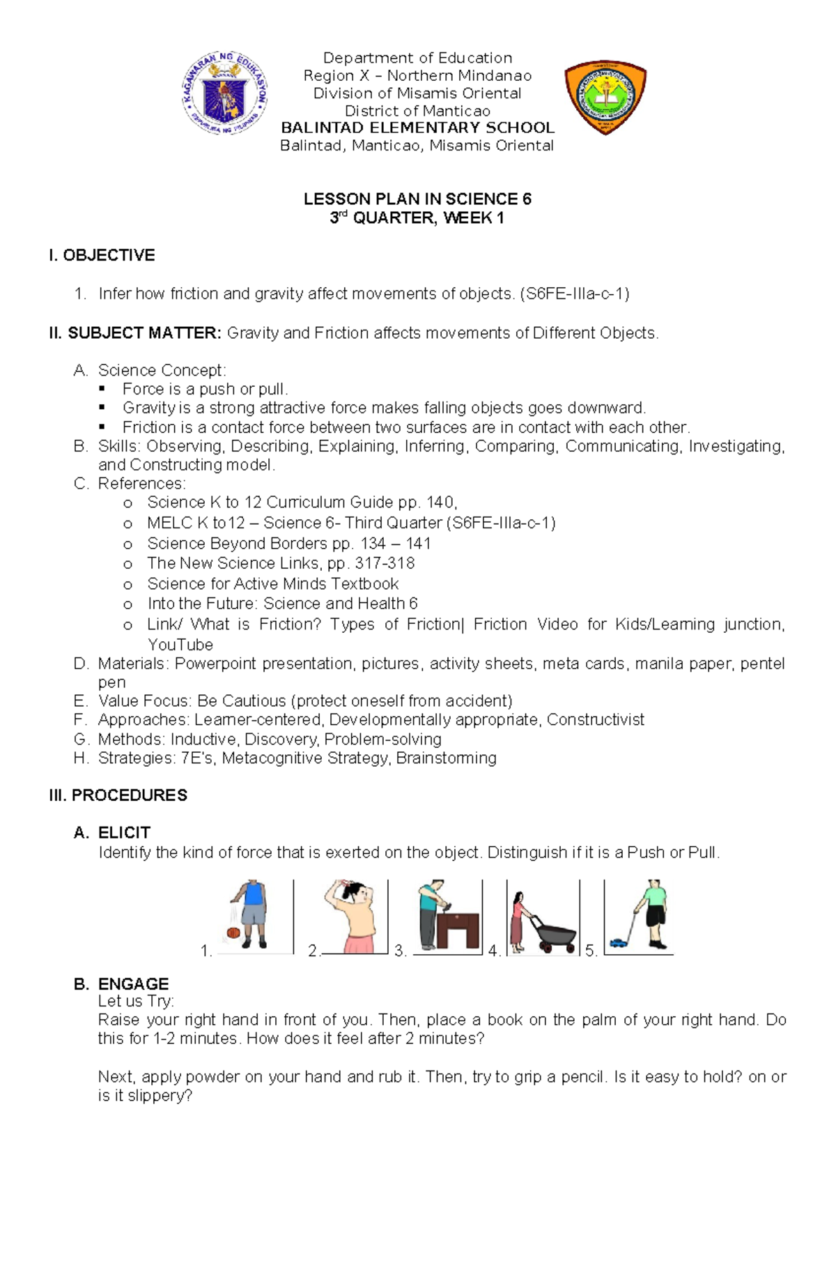Lesson Plan for Science - Department of Education Region X – Northern ...