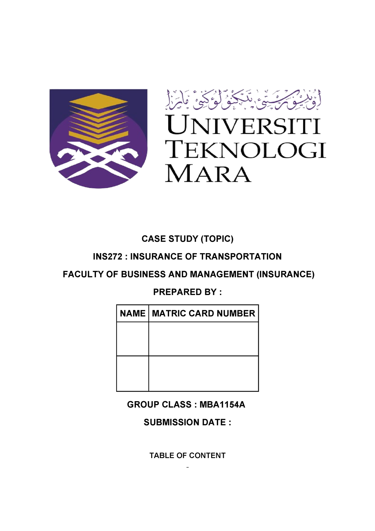 case study motor insurance