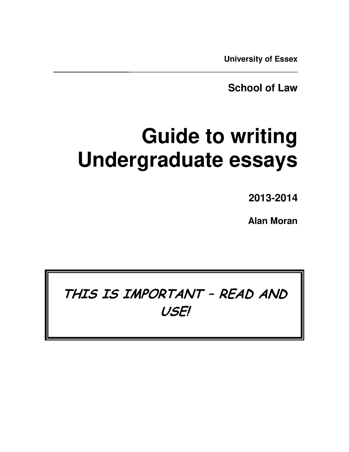 university of essex essay writing