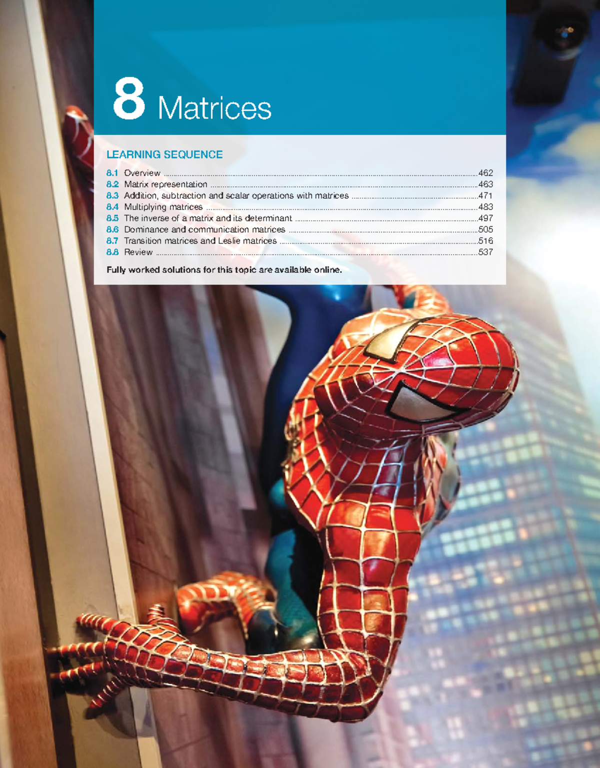 C08Matrices - Matrices - 8 Matrices LEARNING SEQUENCE 8 Overview - Studocu