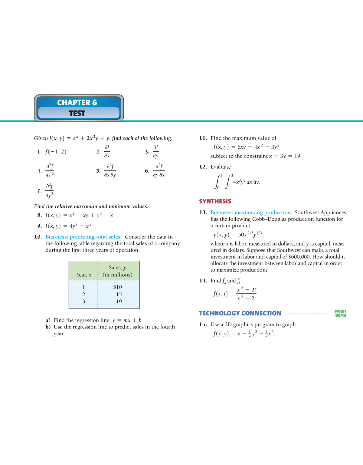 Test chapter 6 - nbvj, - CHAPTER 6 TEST Given find each of the ...