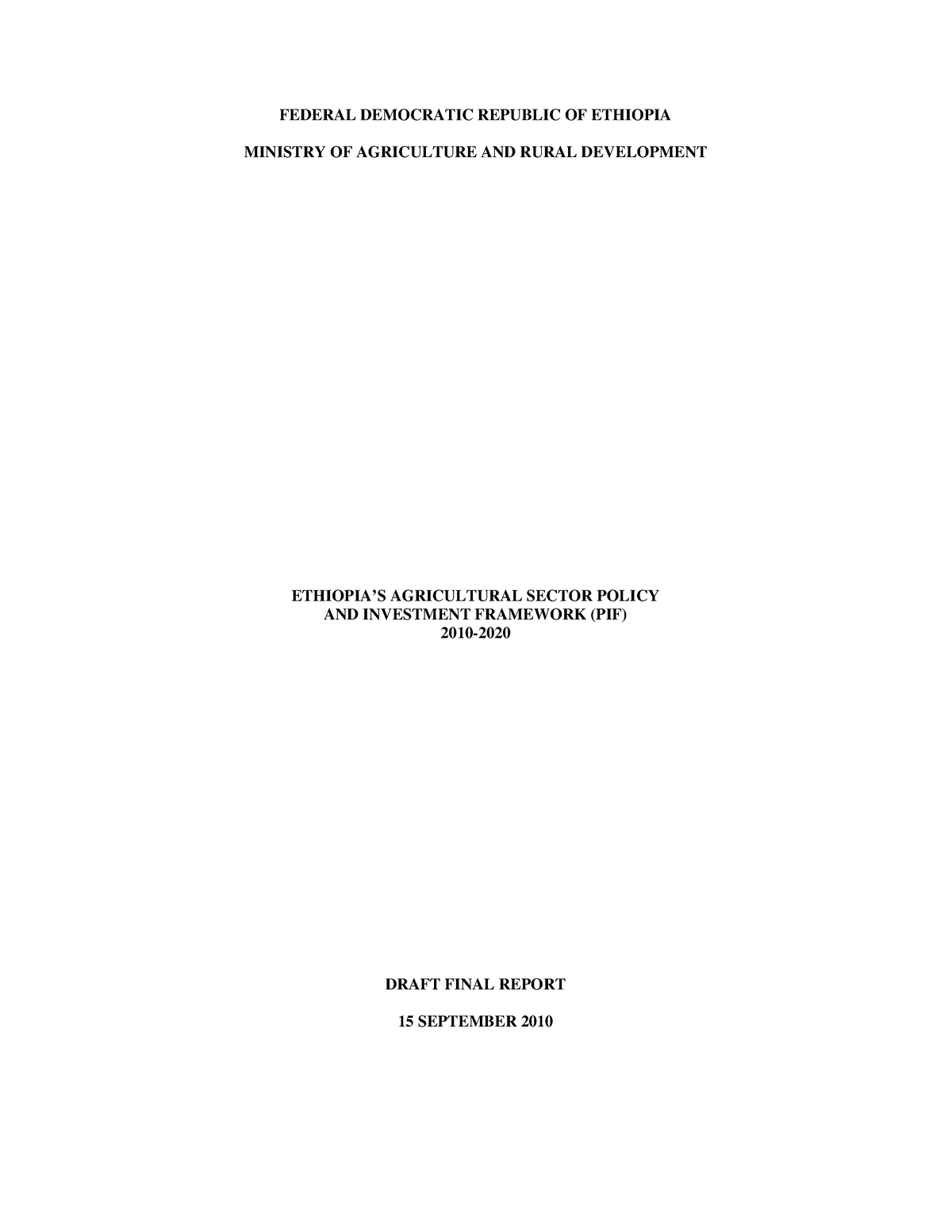 Ethiopia S Agricultural Sector Policy And Investment Framework PIF   Thumb 1200 1553 