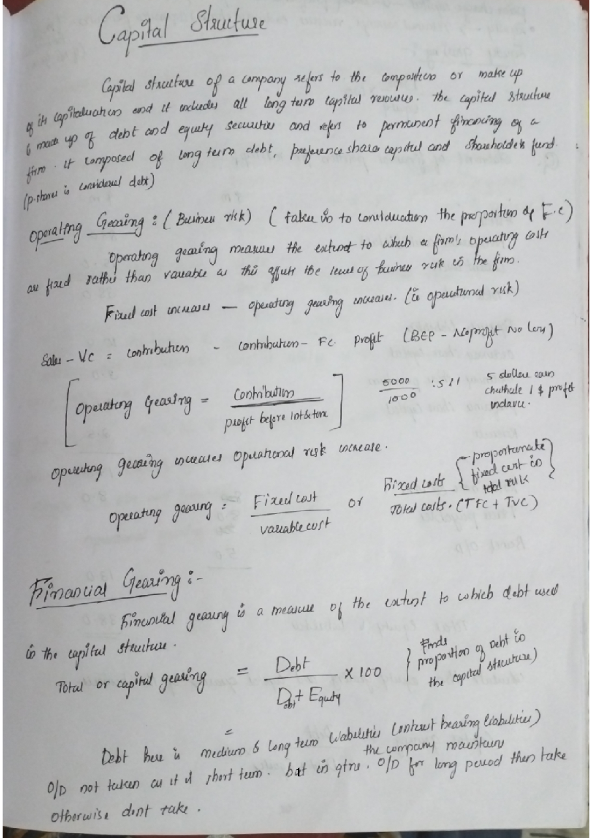 Capital structure Financial Management Studocu