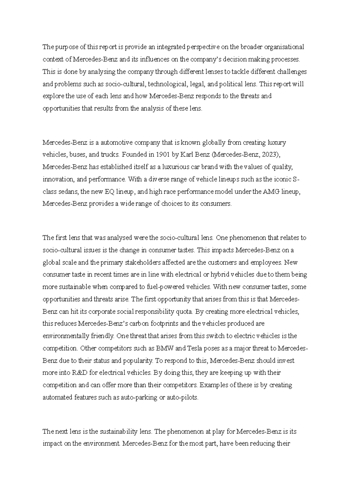 COMM1900 Integrative Report - The purpose of this report is provide an ...