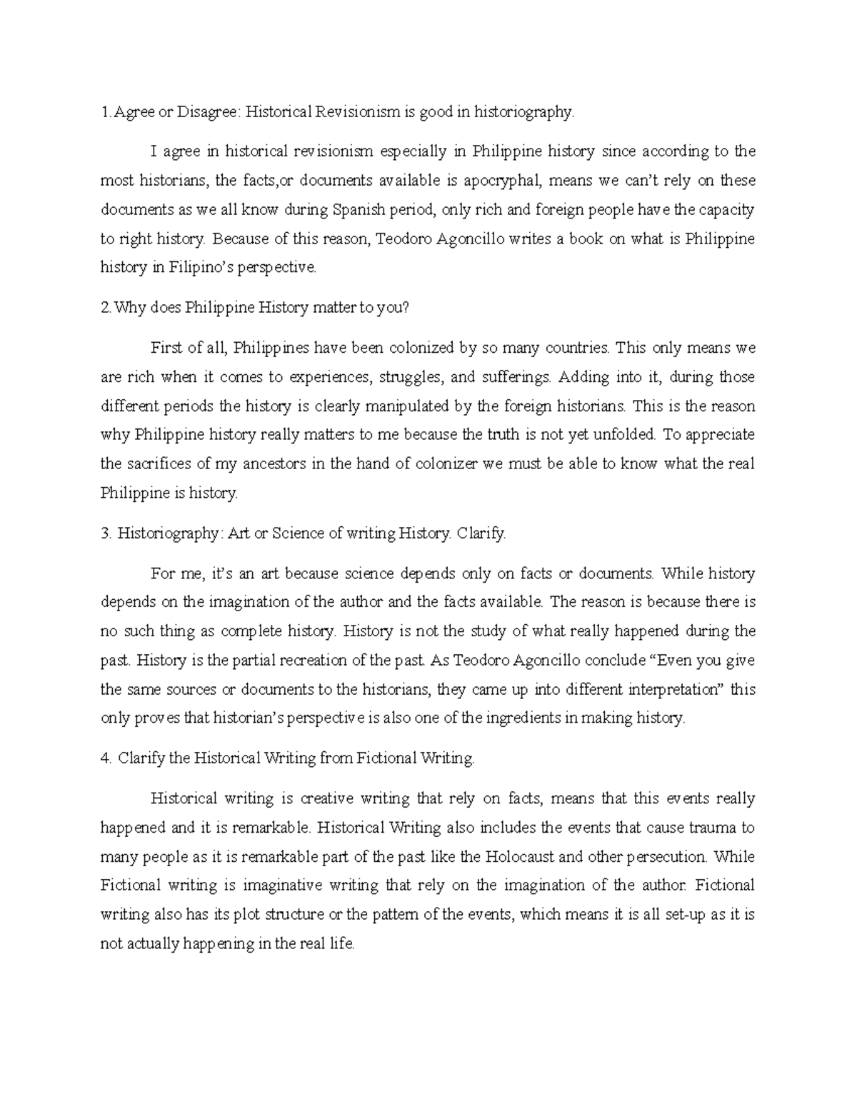 Module 3 History AND ITS Background QUIZ Marasigan, Regis 1 or