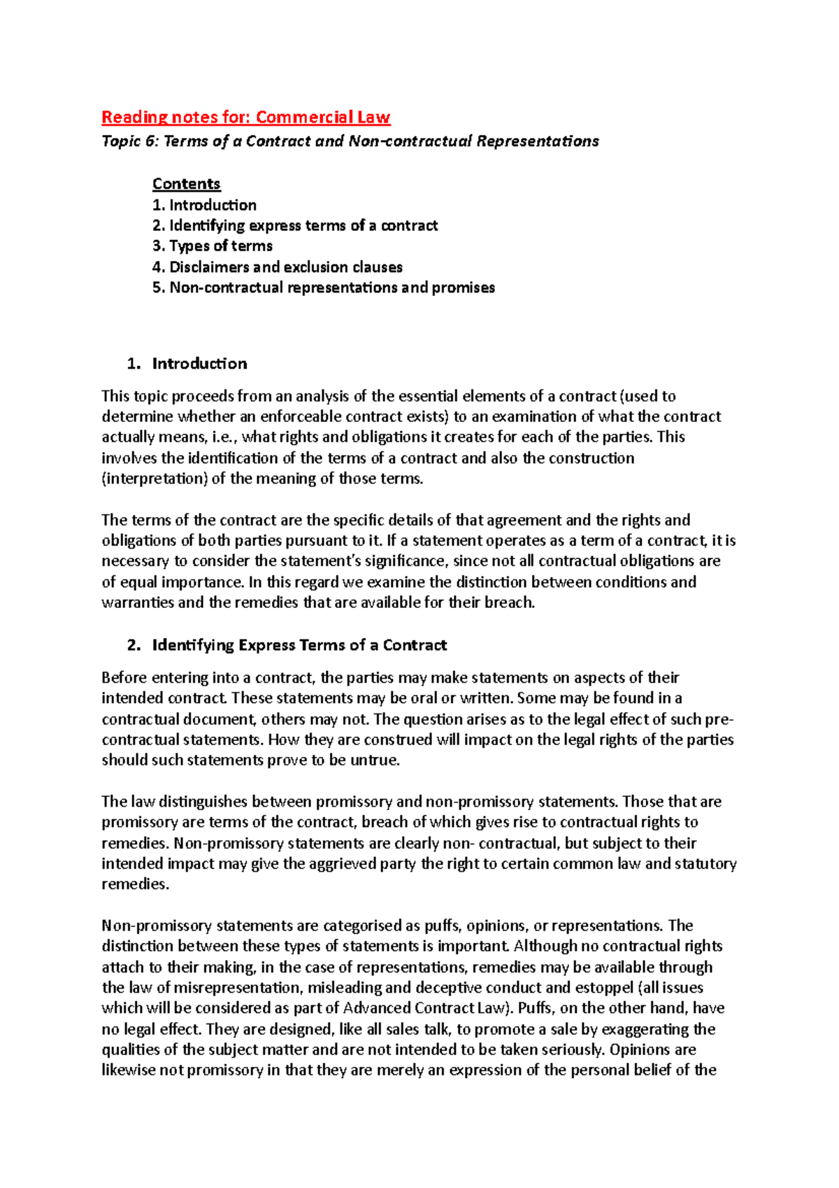 topic-6-notes-terms-of-a-contract-and-non-contractual-representations