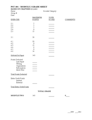 Grading Policy Exercise Revised - GRADING POLICY EXERCISE (GPE) HW ...