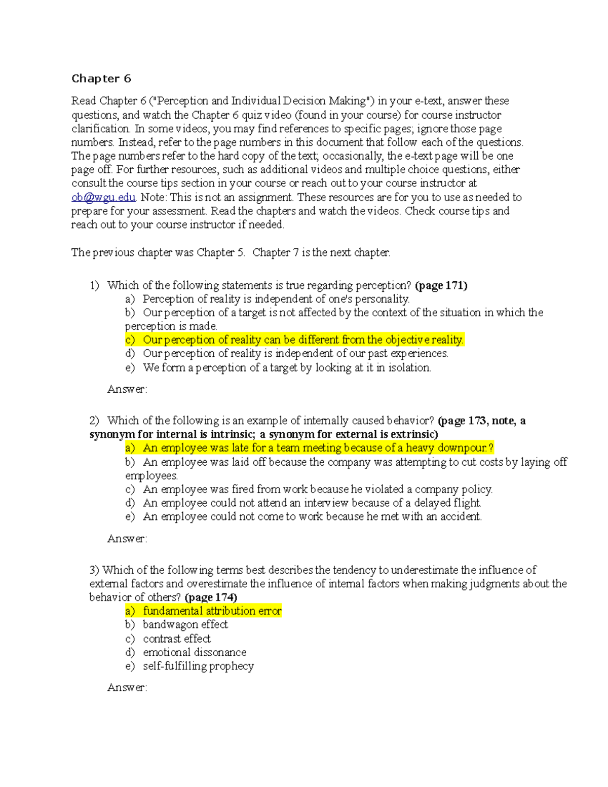 chapter 6 critical thinking recognizing cause and effect answers