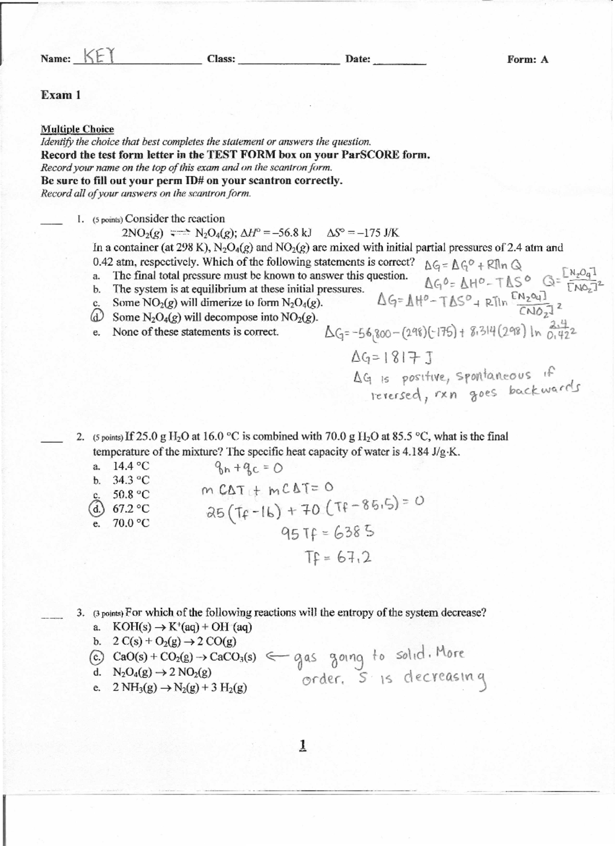 Worked Out 1B Exam - CHEM1B - Studocu