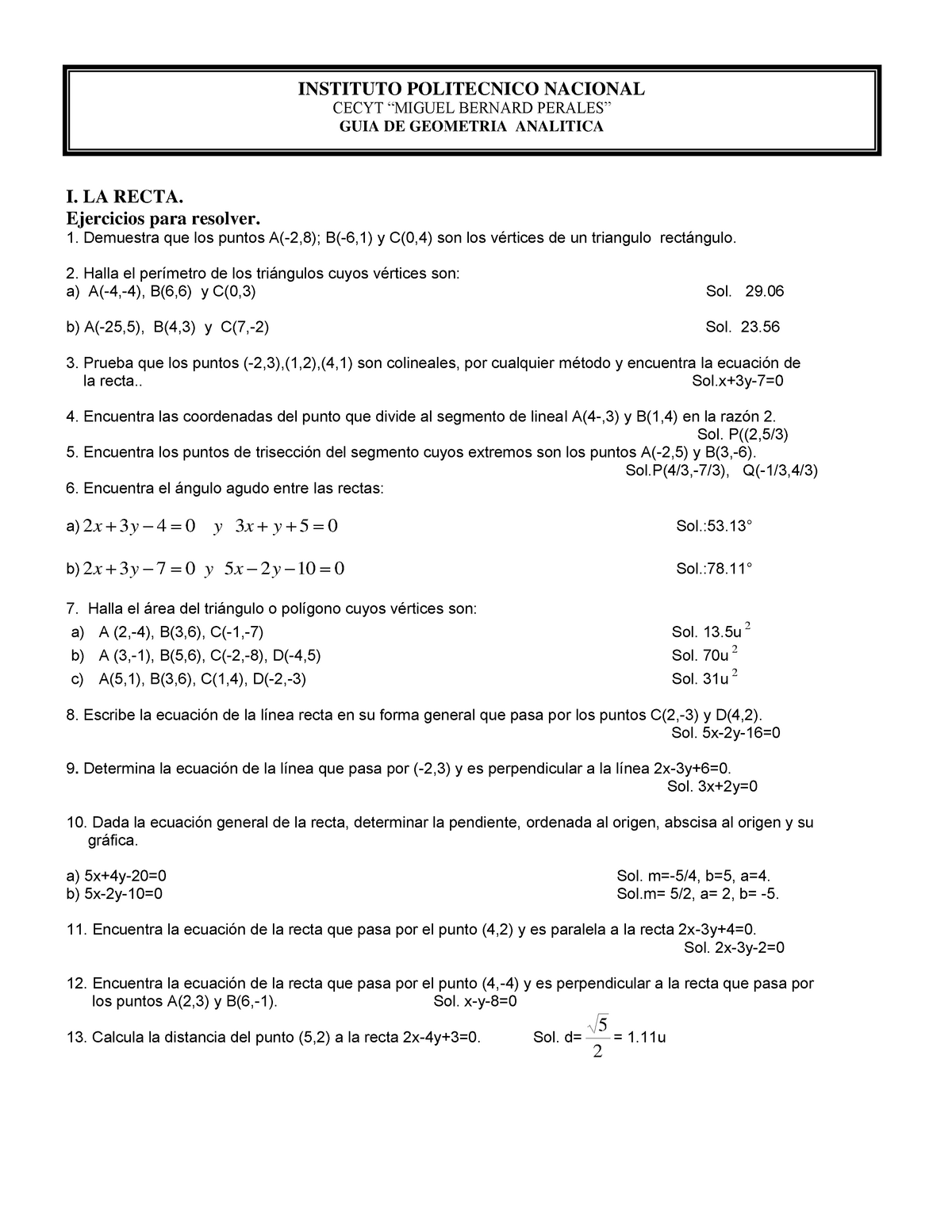 Guia De Geometria Analitica Alfredo Ipn Studocu