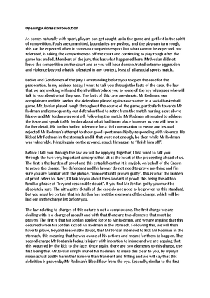 Defence opening statement - Defence opening statement- Your honour and ...