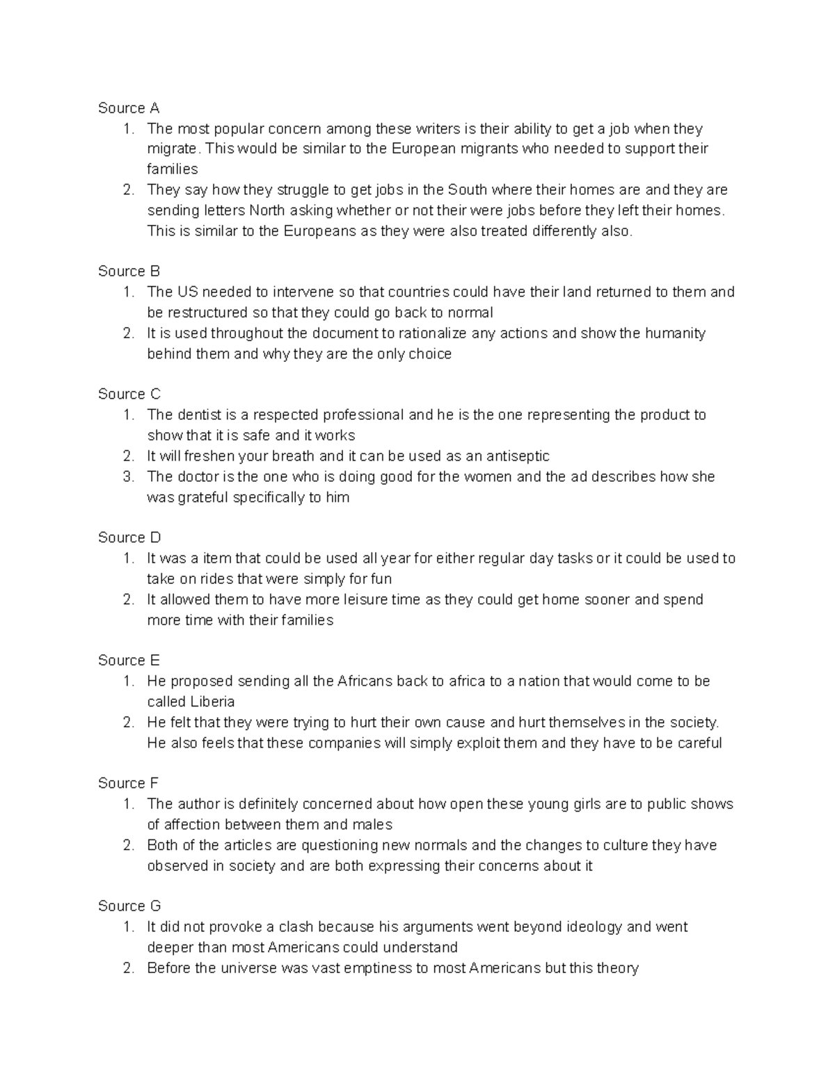 Introductory Primary Source Packet - Source A 1. The most popular ...