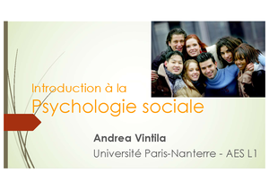 Chap 4 - Identité sociale - I - Théorie de l’Identité Sociale (Tajfel ...