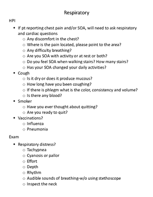 Cv-murmurs - Murmur Notes - Cardiac Auscultation Overview For Fnp 