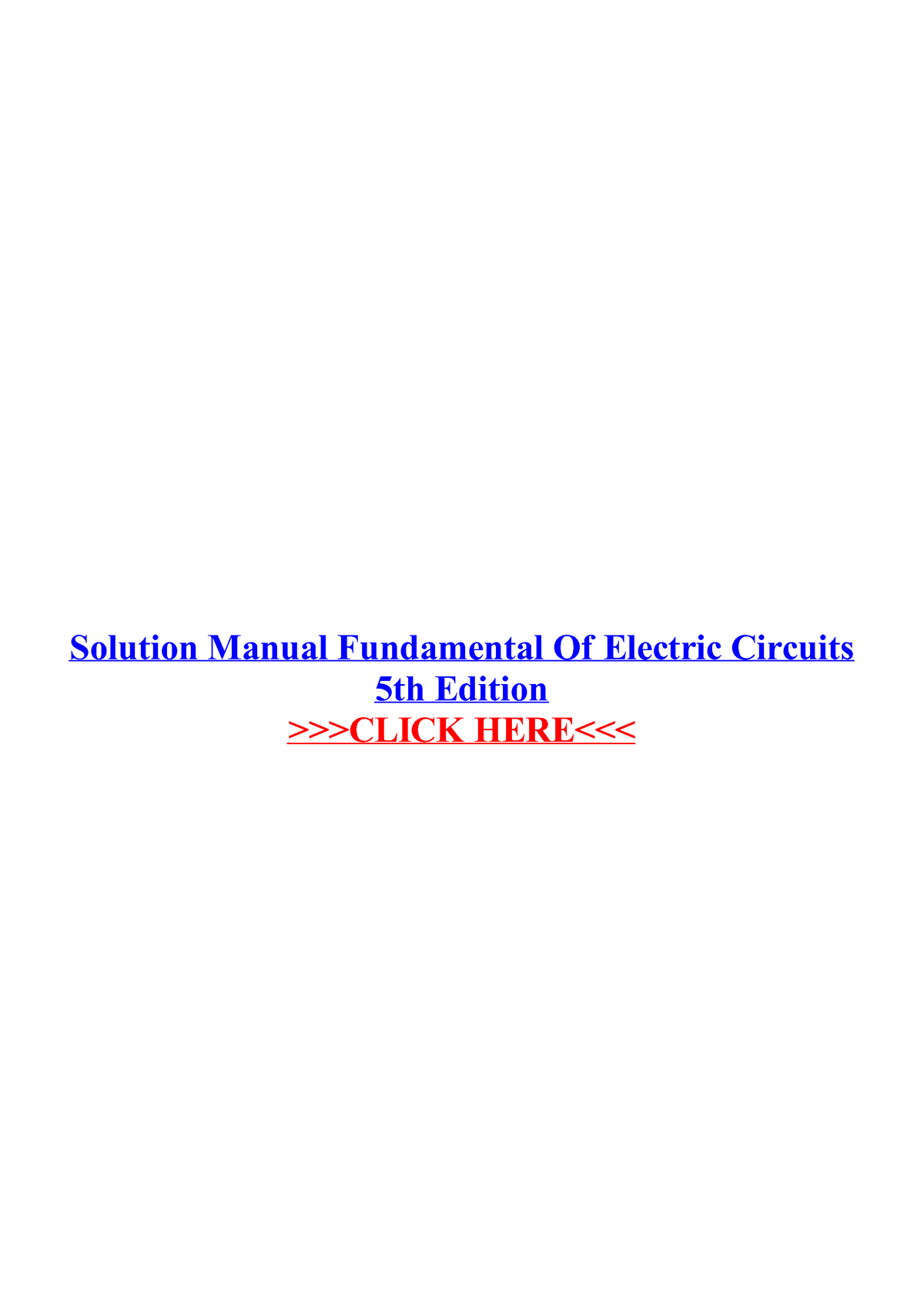 Pdfcoffee - For Downloas - Solution Manual Fundamental Of Electric ...