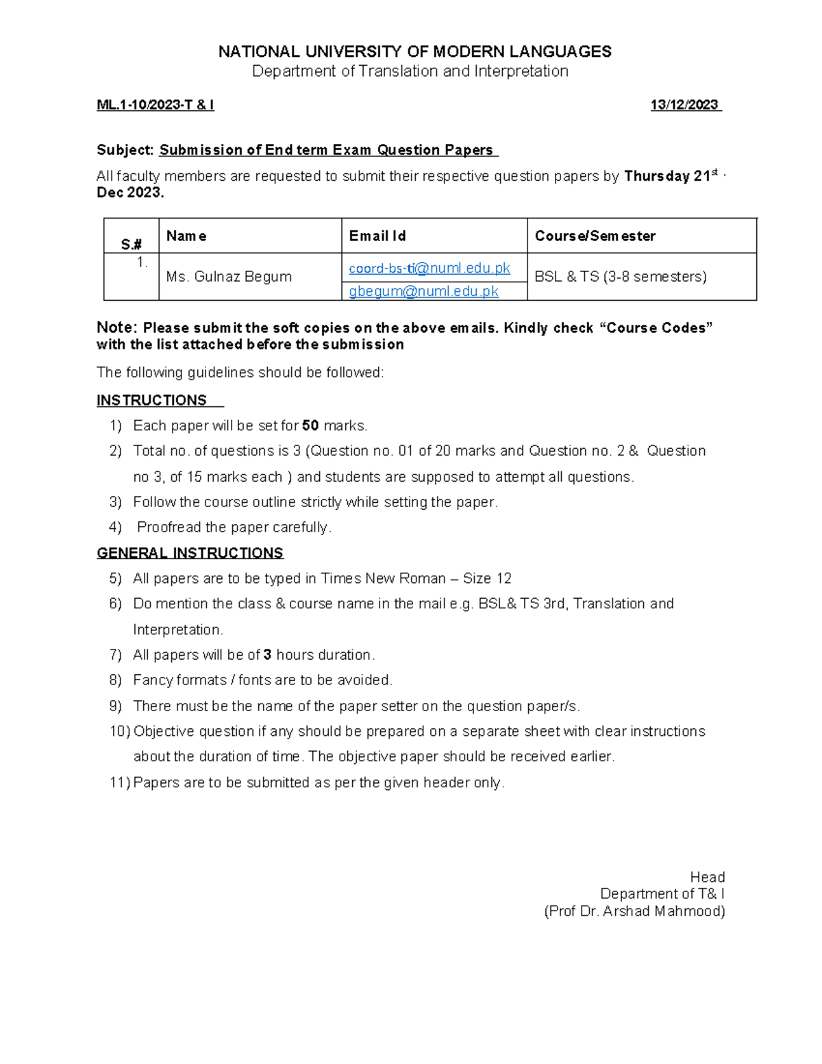 END TERM Paper Format - Good - NATIONAL UNIVERSITY OF MODERN LANGUAGES ...