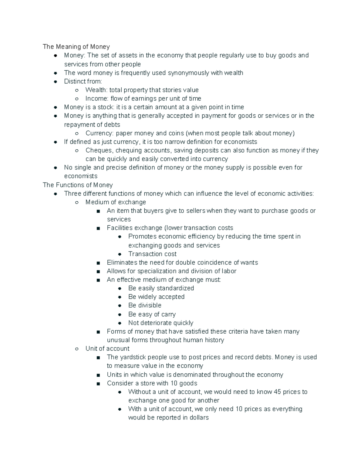 econ-102-chapter-10-lecture-notes-the-meaning-of-money-money-the