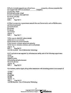 ACC655 6 - Uejhx - 10) Intrabusiness EC is usually performed over ...