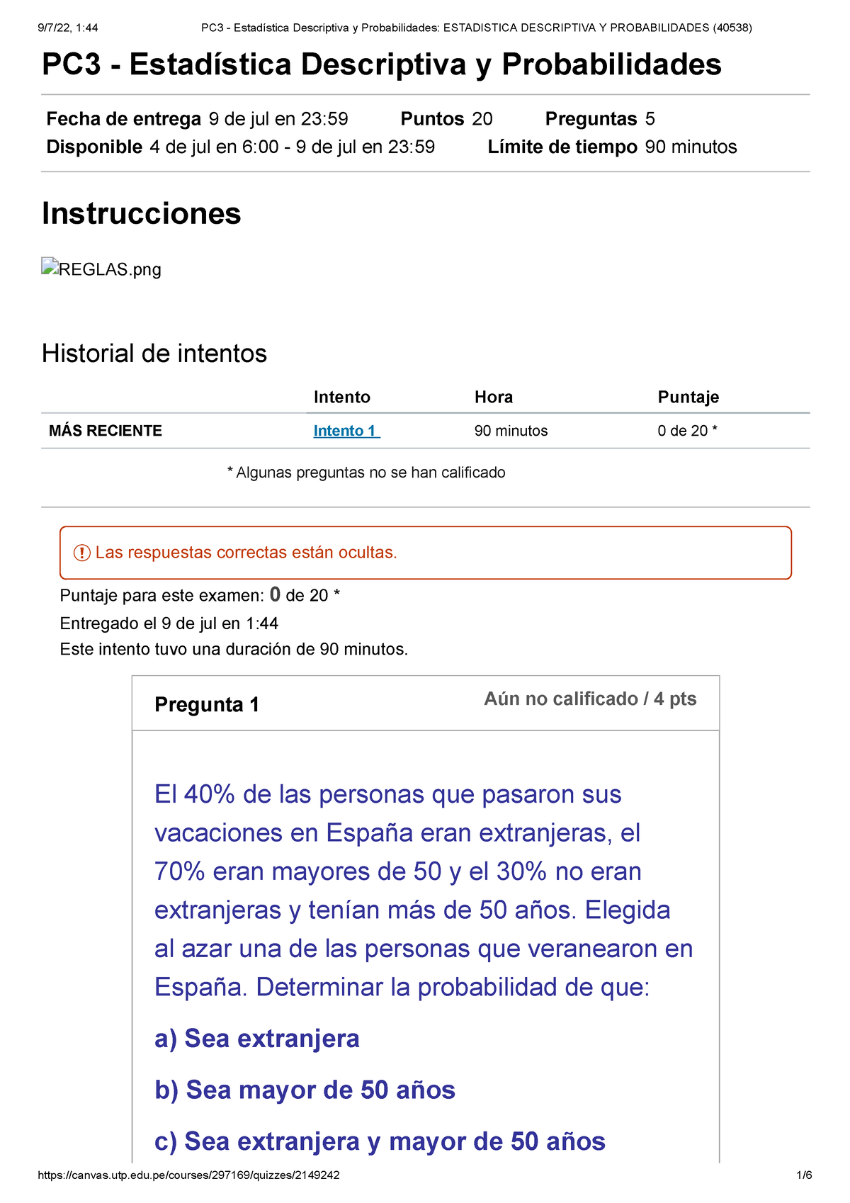 PC3 - Estadística Descriptiva Y Probabilidades Estadistica Descriptiva ...