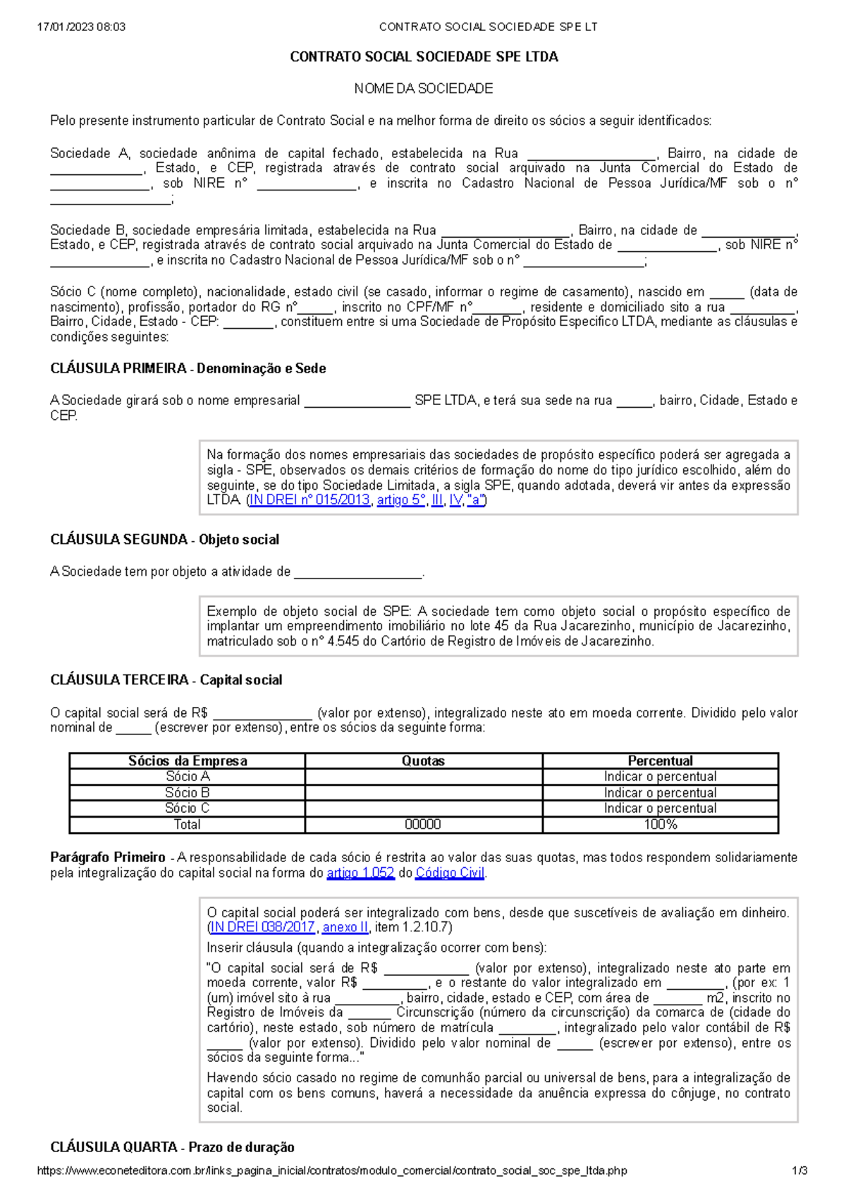 contrato societário para programador