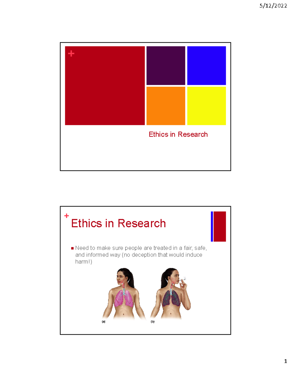 Psychology 10 - Professor Clark - Lab 6 Intro slides - + Ethics in ...
