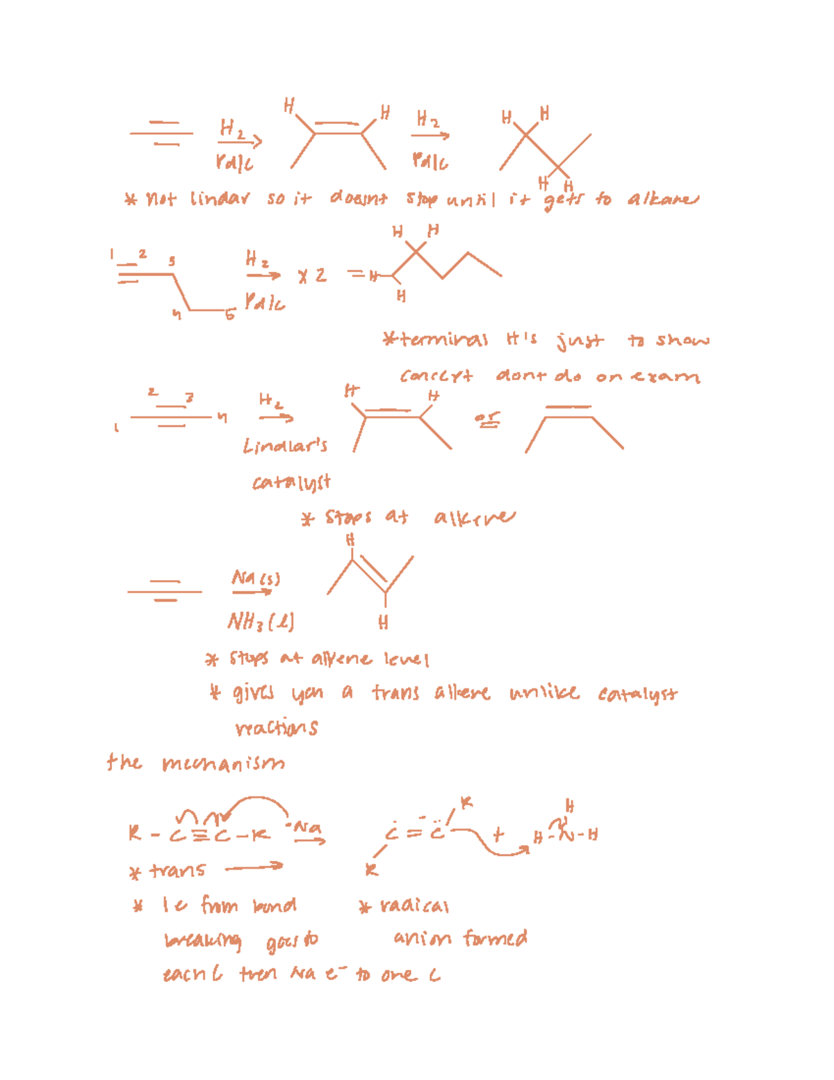 Alkyne Reactions - Lecture notes 6 - H H Hz H H HI Pdl L Pollo H H not ...